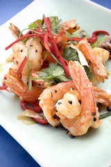 Langostinos con pimienta Stzechuan