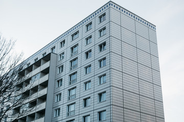 Fototapeta premium typical gdr plattenbau building at fall