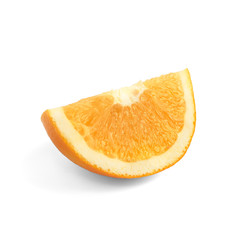 Sliced Orange Isolated on a White Background