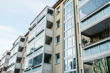 typical german apartment building in berlin