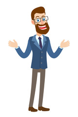 Hipster Businessman gesturing