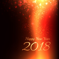 happy new year 2018 background with light effect