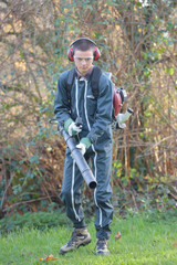 Fototapeta premium seasonal garden cleaning