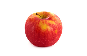Red apple on white background