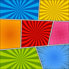 Comic book colorful background