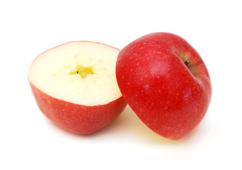 Red apple isolated on white background cutout