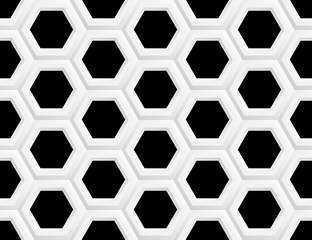 Seamless pattern of hexagons