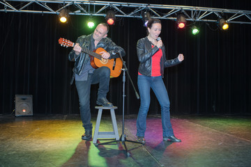 band performing on stage