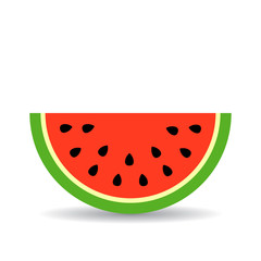 Watermelon piece vector icon