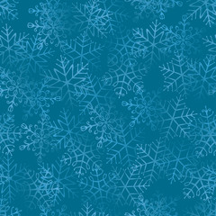 Transparent Snowflakes Seamless Pattern. Christmas background
