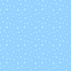 Transparent Snowflakes Seamless Pattern. Christmas light blue background