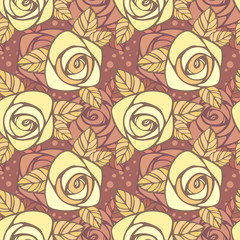 Seamless pattern with roses. Floral wallpaper