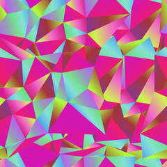 Fototapeta premium Trendy geometric flat seamless pattern, abstract background . Triangles, isometry 