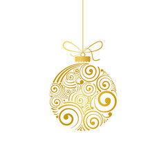 Christbaumkugel gold deko ornament