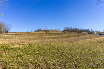 countryside landscape, panorama of turin hills