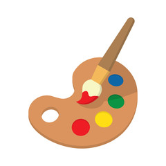 Obraz premium Paint brush with palette