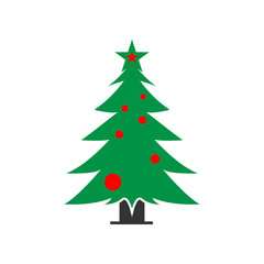 Christmas pine tree icon. Christmas or New Year element. Premium color graphic design. Signs, outline symbols collection, simple icon for websites, web design, mobile app