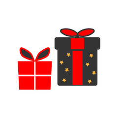 Gift boxes icon. Christmas or New Year element. Premium color graphic design. Signs, outline symbols collection, simple icon for websites, web design, mobile app