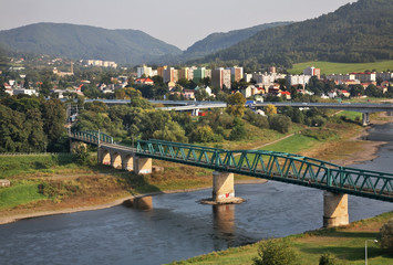 Panoramic view of Decin. Czech Republic