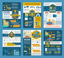 House construction and home repair banner temlate