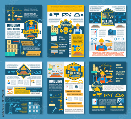 House Construction And Home Repair Banner Temlate Stock Image And