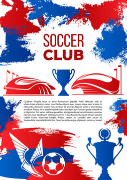 Soccer sport club banner for football competition
