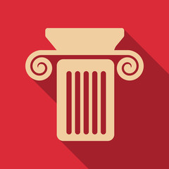 Column icon simple education vector school illustration sign