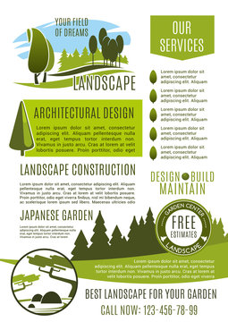 Landscape design company business banner template