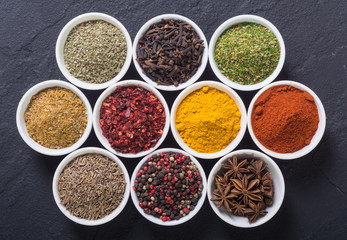 Colection of indian spices