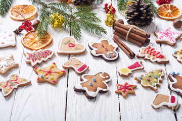 Obraz na płótnie Canvas Christmas decoration with cookies