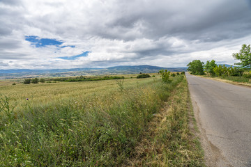 Fototapeta na wymiar Rural landsascape in summer, Blagoevgrad region, Bulgaria