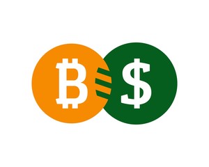 Bitcoin vs dollar icon