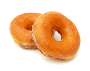 Obraz na płótnie Canvas sugary donut isolated on a white background