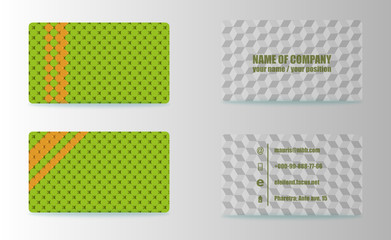 Naklejka premium Set of modern business card print templates. Personal visiting card with company logo. trending design. Vector illustration