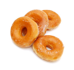 sugary donut isolated on a white background