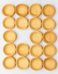 empty tart shell isolated