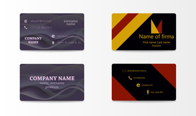 Fototapeta premium Vector modern creative and trending business cards set collection