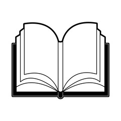 Book open isolated
