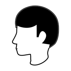 Human head silhouette