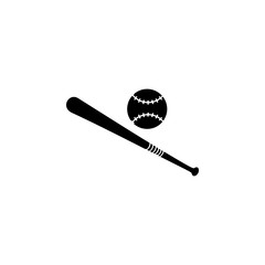 baseball bat and ball icon. Sports Accessory icon. Sport element icon. Premium quality graphic design. Signs, outline symbols collection icon for websites, web design, mobile app
