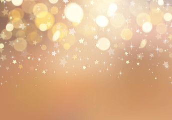 ベクター、キラキラな星と光の背景