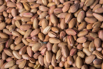Pistachio with shell ready to eat