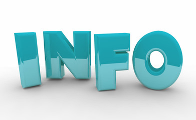 Info Letters Rising Word Data Details Facts 3d Illustration