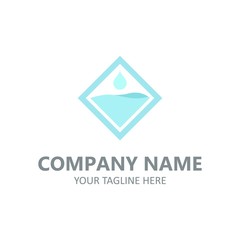Naklejka premium Water vector logo illustration emblem isolated design