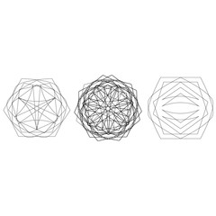 Holiday patterns of stars of snowflakes and flowers for gifts