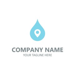 Water logo illustration emblem design element vector design