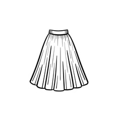 Vector hand drawn dress outline doodle icon. Dress sketch illustration for print, web, mobile and infographics isolated on white background.