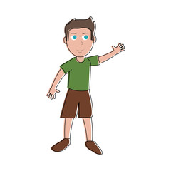 Cute boy cartoon