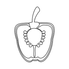 Sliced pepper vegetebles