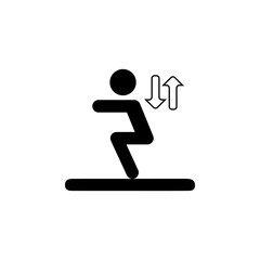 long jump icon. Silhouette of an athlete icon. Sportsman element icon. Premium quality graphic design. Signs, outline symbols collection icon for websites, web design